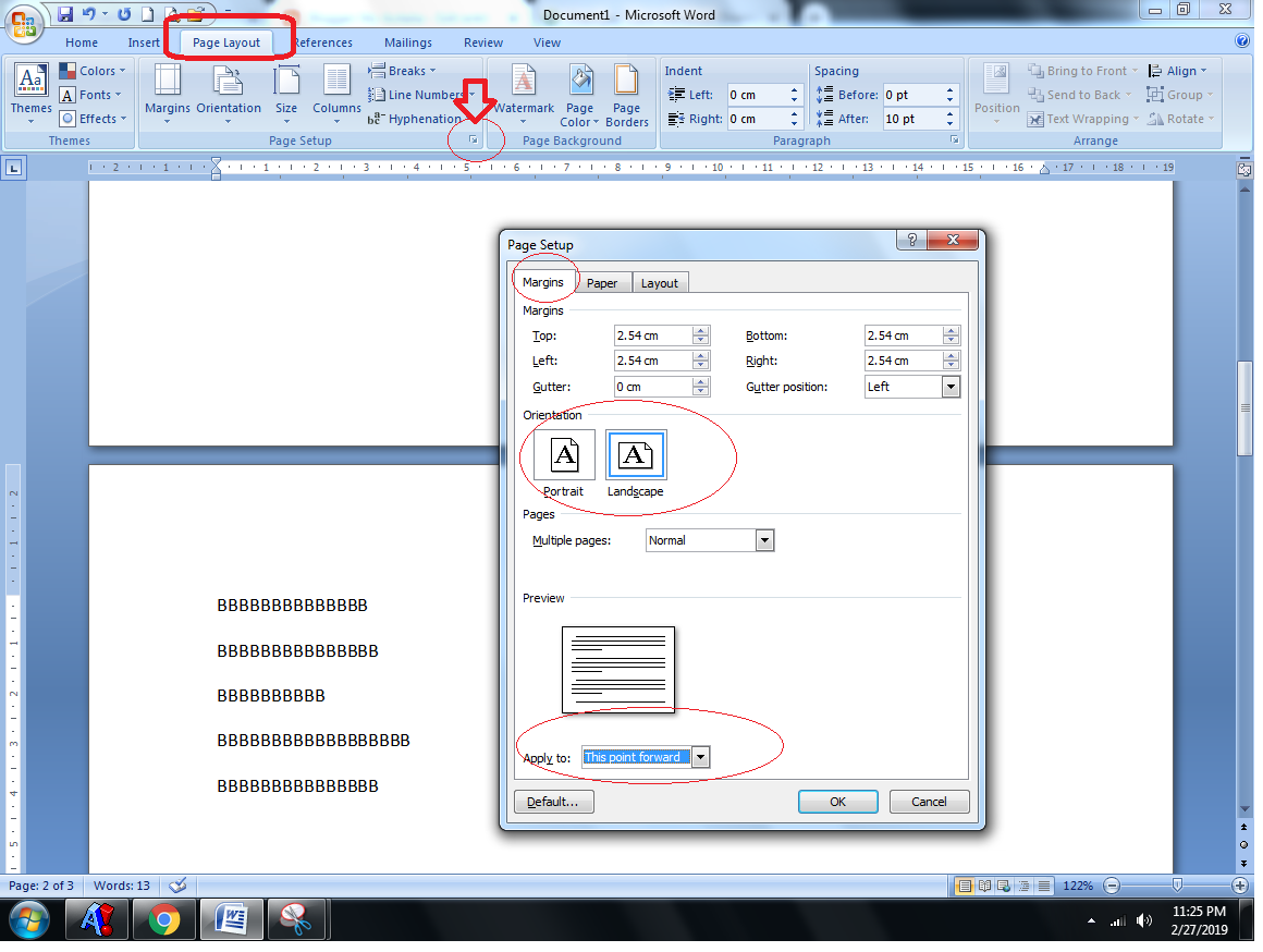Cara Membuat Kertas Landscape Dan Portrait Dalam Satu File
