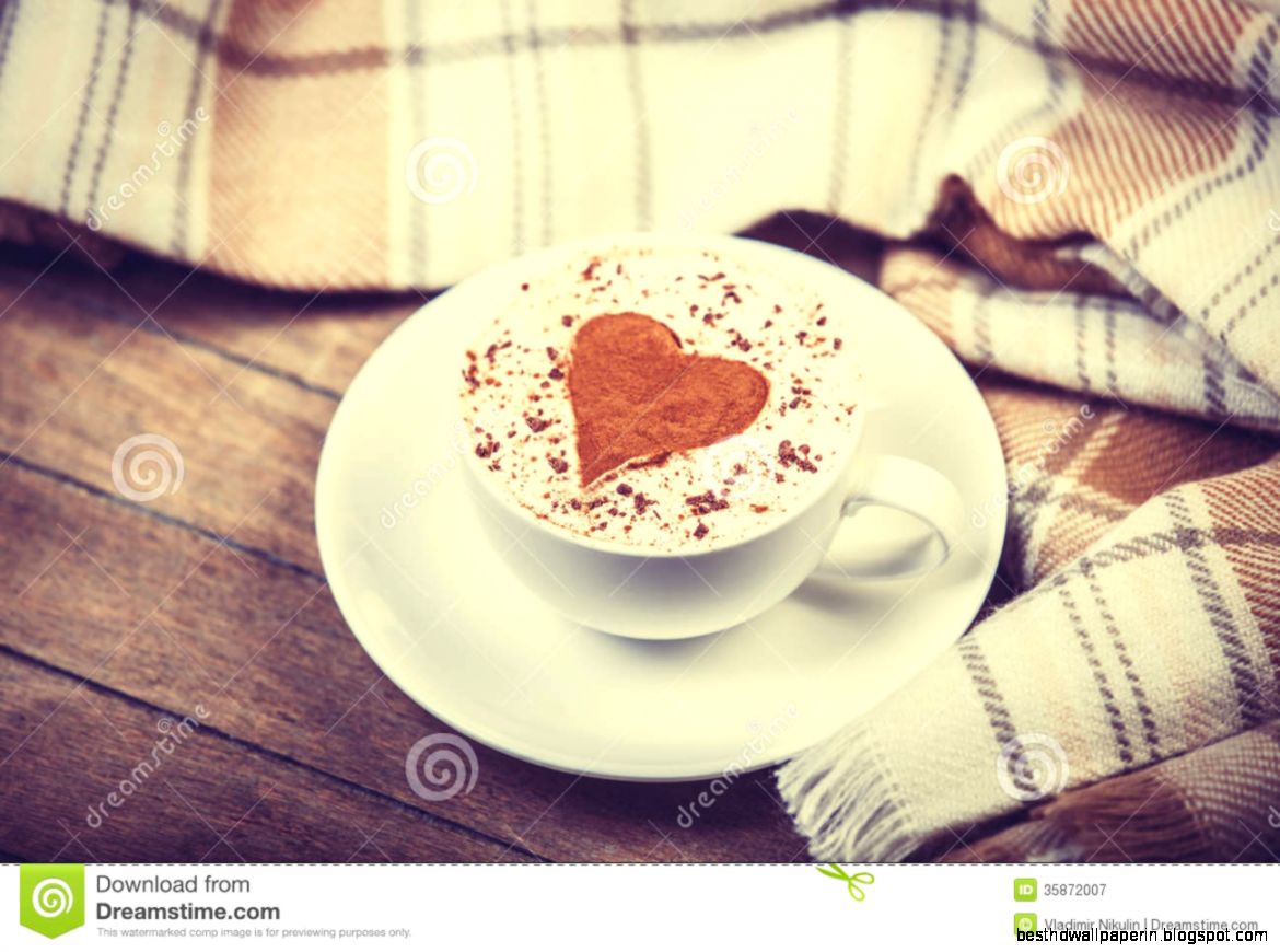 Cup With Coffee And Scarf Royalty Free Stock Photography   Image