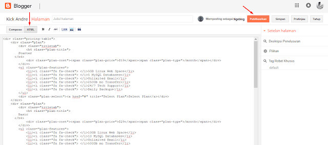 Cara Lengkap dan Mudah Membuat Tabel di Blog Cara Lengkap dan Mudah Membuat Tabel di Blog