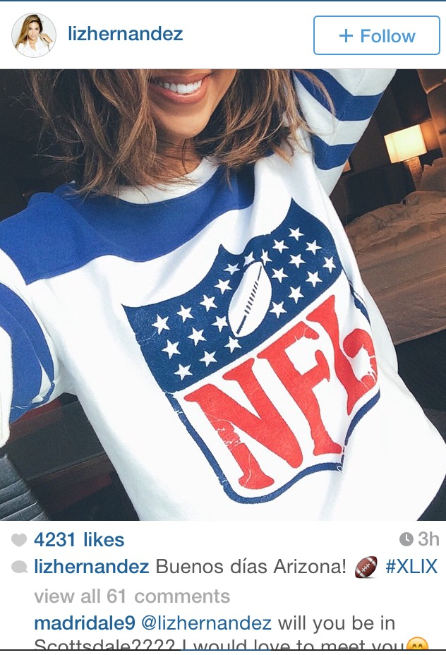 Liz Hernandez Lovely NFL Sweatshirt
