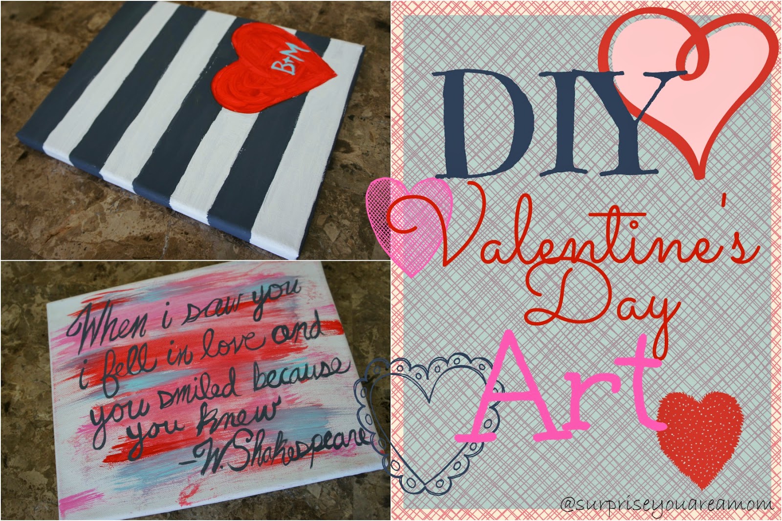 Surprise You Are A Mom !: {DIY} Valentine's Day Art