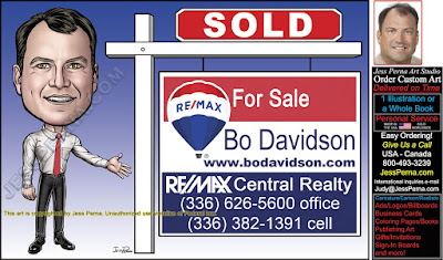 RE/MAX For Sale Sold Caricature Ads