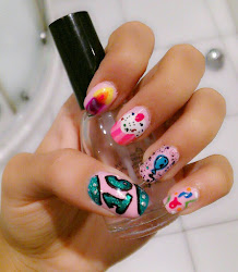 birthday nail nails designs decoration happy 16th pink base themed pastel club diva creme freehand drew think then things which
