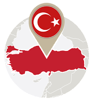 Turkish flag and map