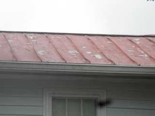 Modern finish on metal roof flakes