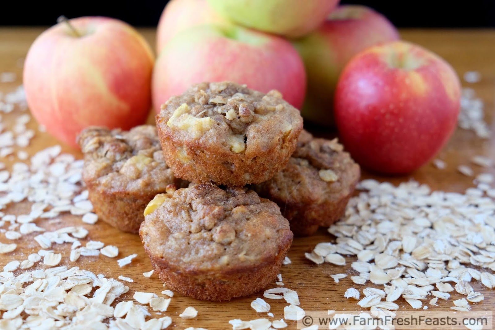 Farm Fresh Feasts Apple Oatmeal Muffins, A Whole Grain Muffin 