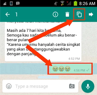 Cara Melakukan Copy-Paste pada Aplikasi WhatsApp di Android /iOS (Apple)