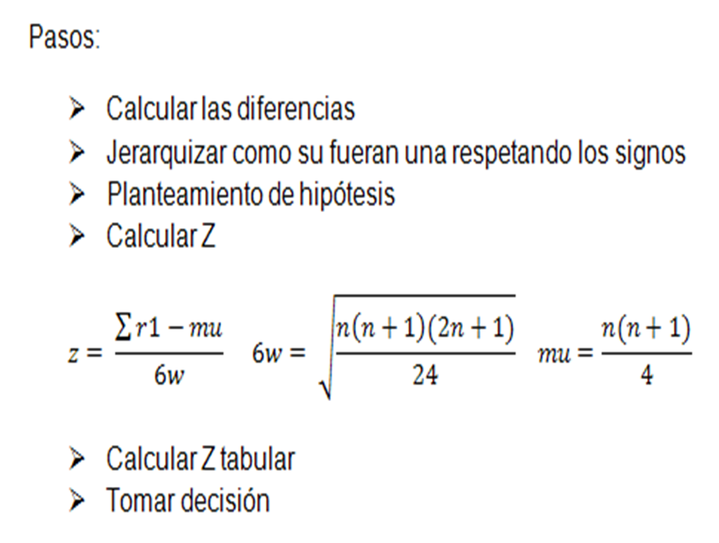 Apuntes del Estudiante Prueba de Rangos con Signos en Pares de Wilcoxon Apuntes del Estudiante Prueba de Rangos con Signos en Pares de Wilcoxon