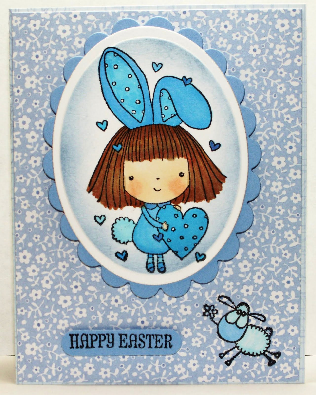 Color the way mimi the easter bunny and another dis digi