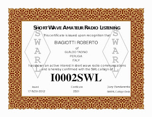 Certificato SWARL