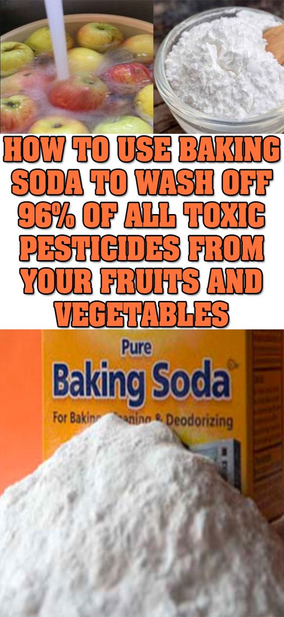 HOW TO USE BAKING SODA TO WASH OFF 96 OF ALL TOXIC PESTICIDES FROM