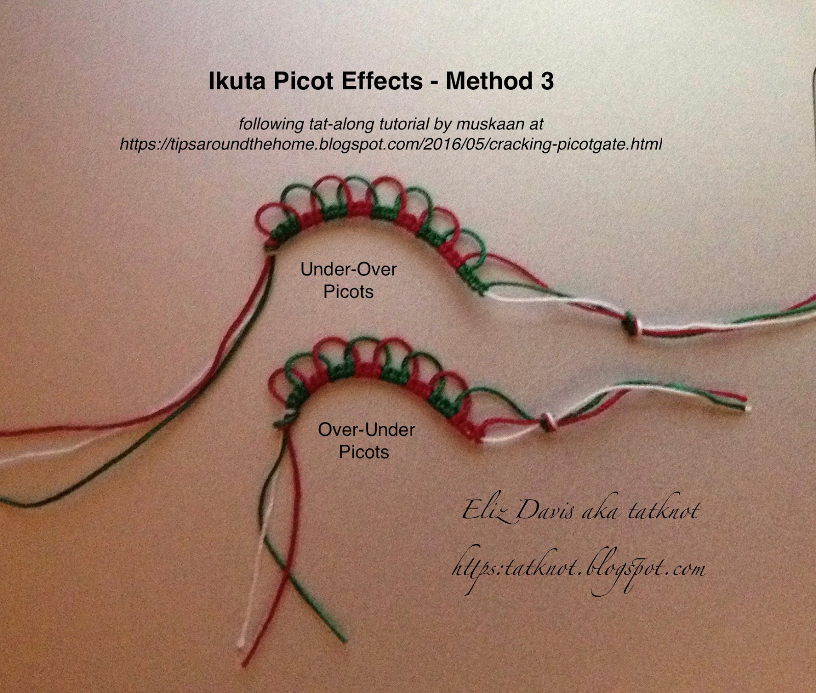 Tatting We make lace with lots of little knots! Following muskaan's