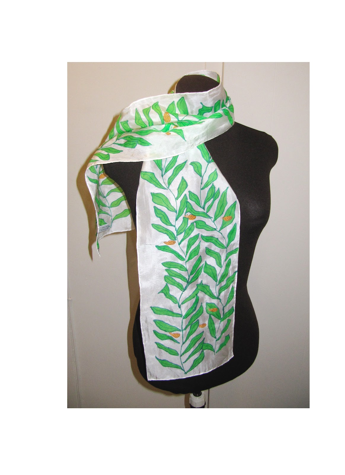 Deborahkatharine Capitol Hill Kelp Design Using Fabric Markers on Silk