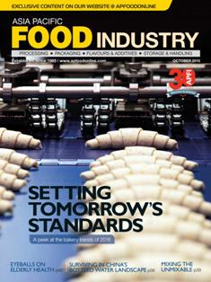 Asia Pacific Food Industry 2015-07 - October 2015 | ISSN 0218-2734 | CBR 96 dpi | Mensile | Professionisti | Alimentazione | Bevande | Cibo
Asia Pacific Food Industry is Asia’s leading trade magazine for the food and beverage industry. Established in 1985, APFI is the first BPA-audited magazine and the publication of choice for professionals throughout the industry with its editorial coverage on the latest research, innovative technologies, health and nutrition trends, and market reports.