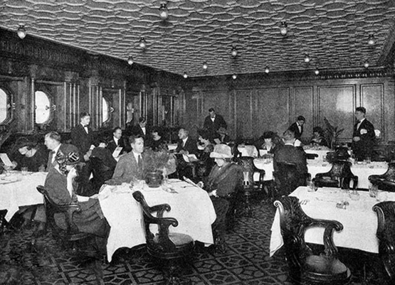 Dinner in the 3rd Class dinning hall