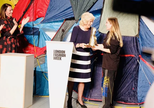 The Duchess presents the Queen Elizabeth II Award for Design, on behalf of The Queen, to designer Bethany Williams