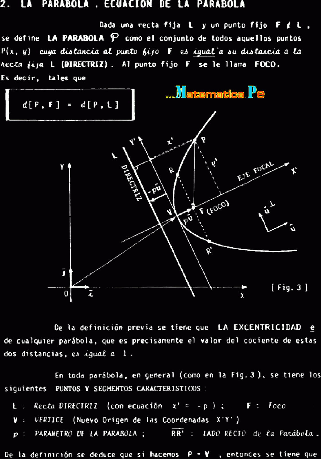 Ecuacion General Y Vectorial De La Parabola Problemas Resueltos