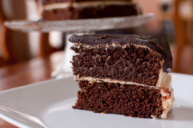 Gâteau au chocolat Miracle Whip, glaçage à l'orange et sa ganache au chocolat Doumdoum se régale