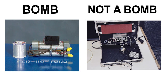 Bomb... Not A Bomb. Bomb... Not A Bomb. The Strange Case of Ahmed Mohamed and Paranoid Dominos