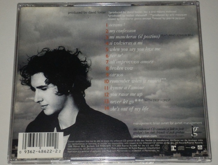 CD Josh Groban Closer GUDANG MUSIK SHOP
