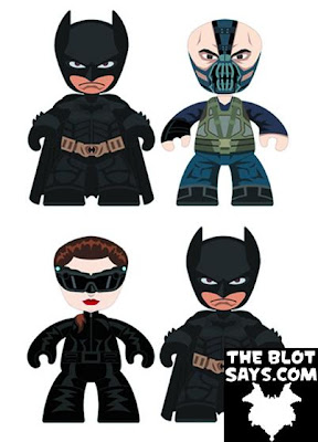 Batman, Bane & Catwoman The Dark Knight Rises 2 Inch Mini Mez-Itz Vinyl Figures by Mezco Toyz