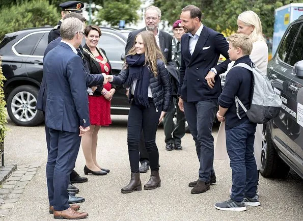 Crown Prince Haakon, Crown Princess Mette-Marit, Princess Ingrid Alexandra and Prince Sverre Magnus in Bergen
