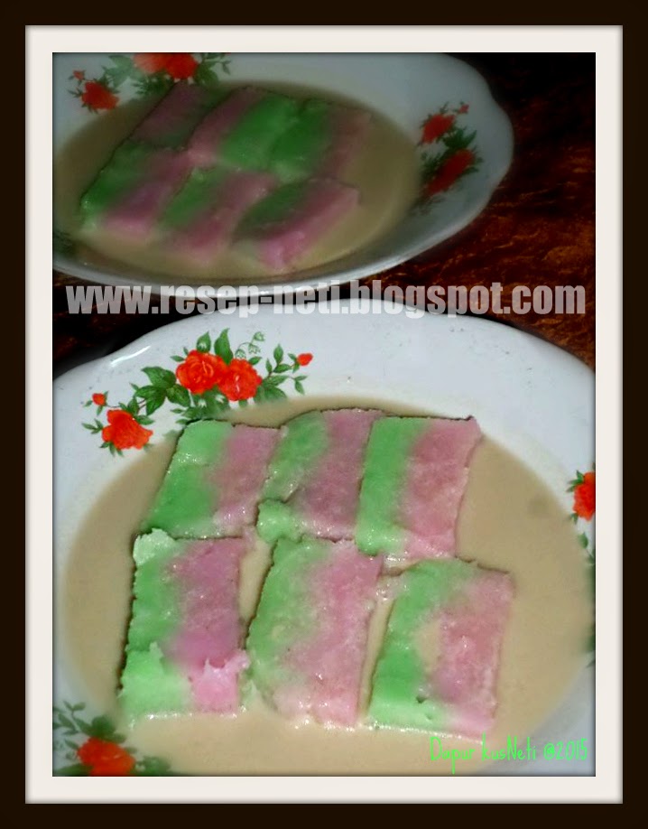 Rainbow Jongkong cake recipe at kusNeti kitchen @2015