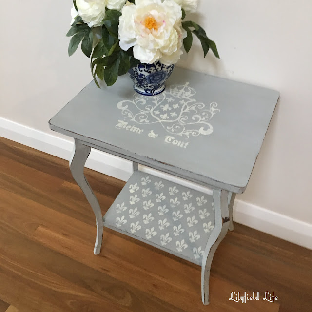 using stencils to give furniture some french flair Lilyfield Life