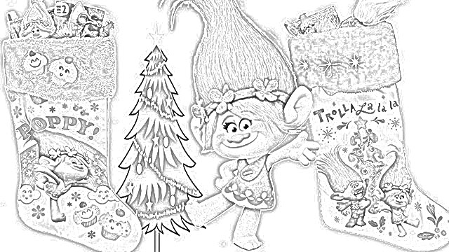 DreamWorks Trolls coloring pagees holiday.filminspector.com