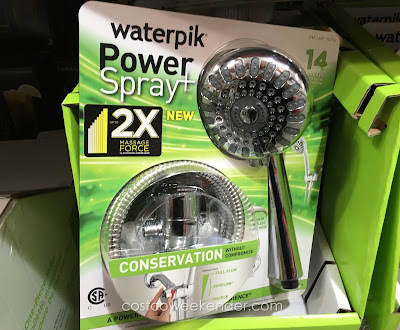 Save water when showering with the Waterpik Handheld Power Spray Shower Head