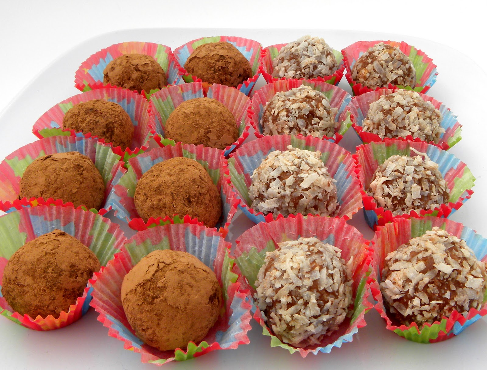 A bowl of small round rum balls