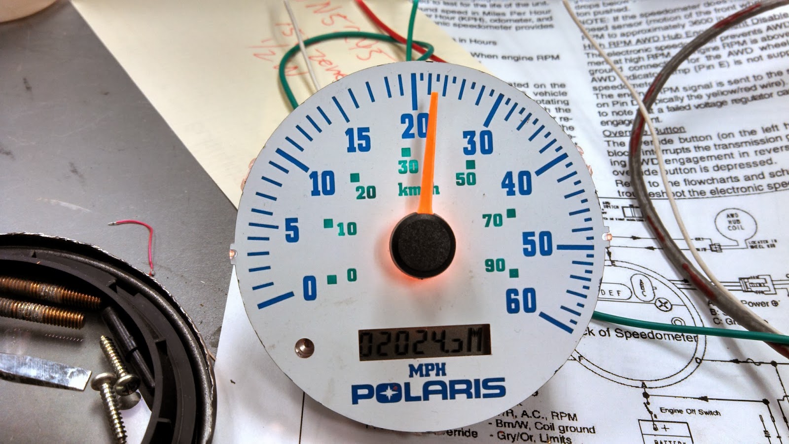 KA7OEI's blog: Repair of the speedometer on a Polaris Sportsman 500 4
