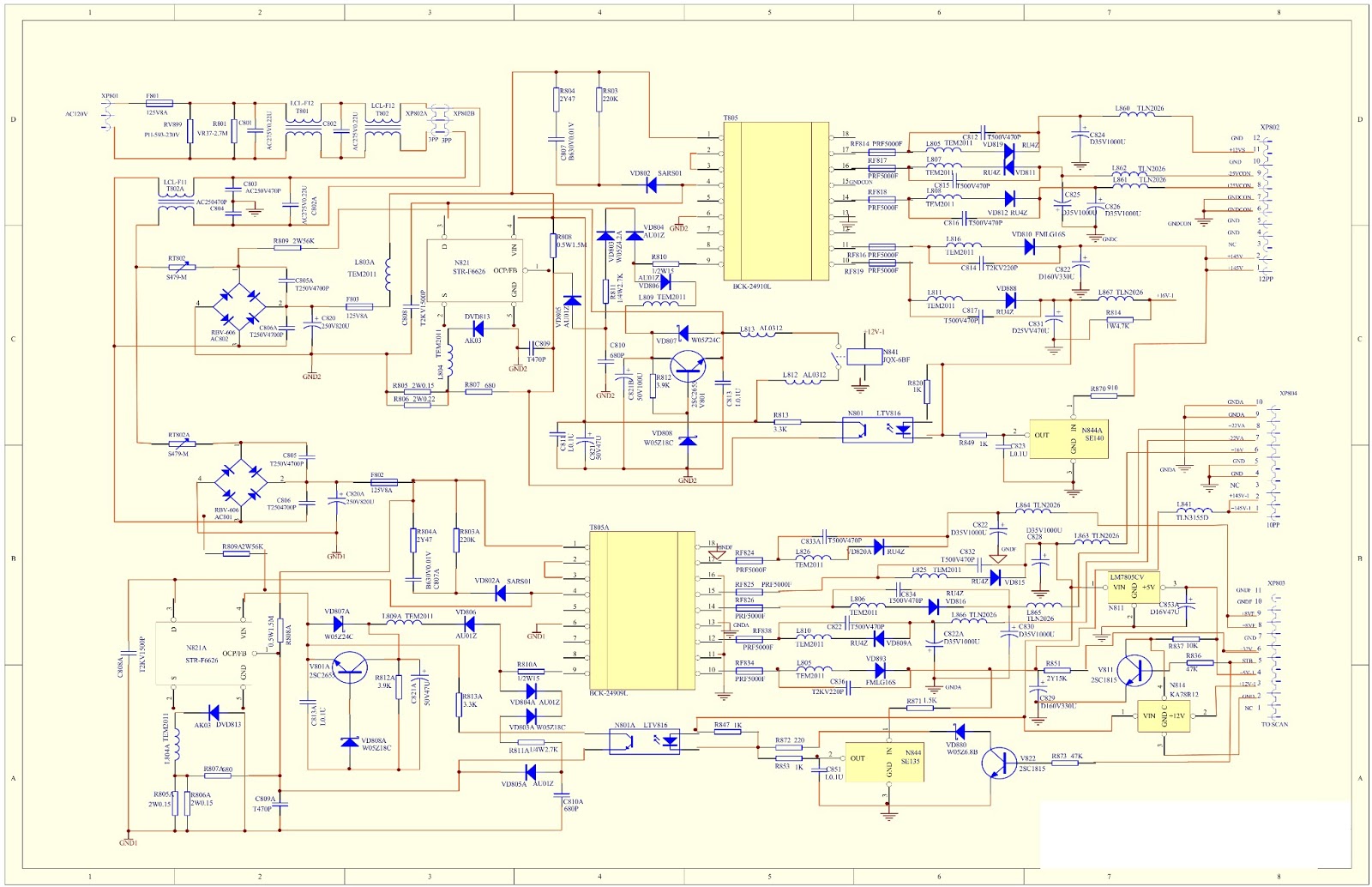 Electro help: APEX GB 43HD09 - GB 51HD09 - PROJECTION TV - MAIN POWER