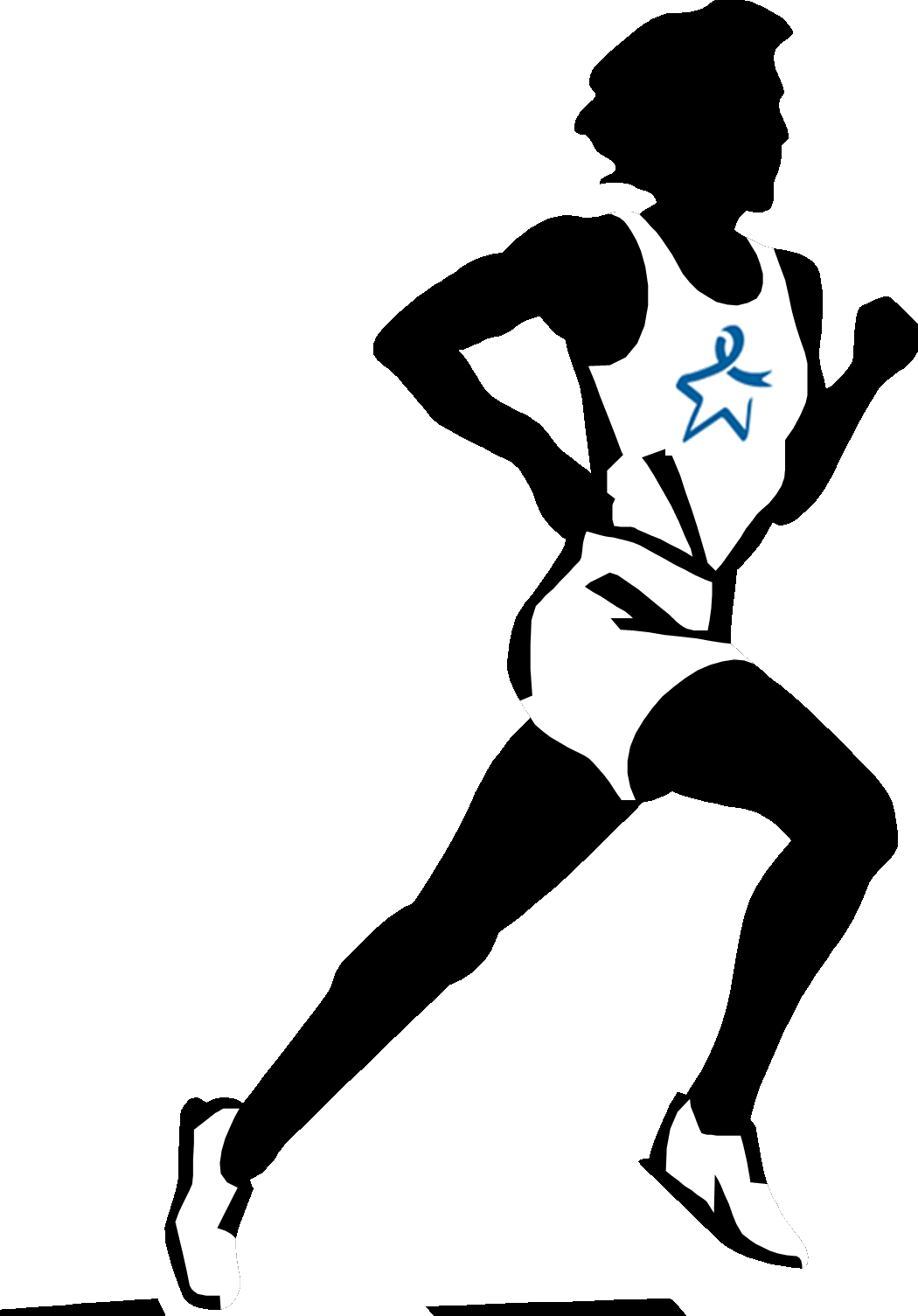 free black and white running clipart - photo #21