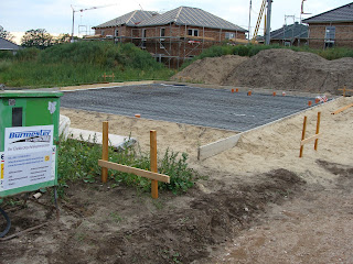aushub für das fundament eines hauses Heizzentrale für ein gräfliches hotel