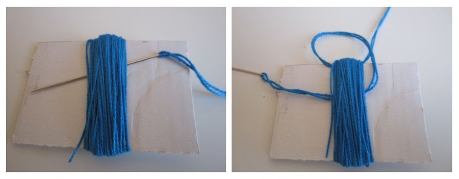 mis nancys, mis peques y yo, tutorial DIY borlas colores pasar hebra