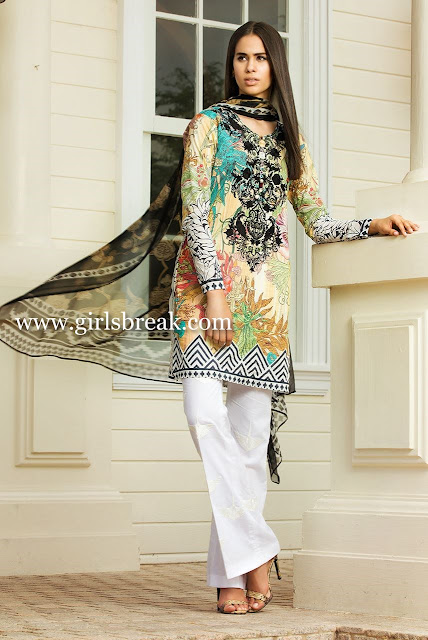 Zara Shahjahan Short Shirt with Printed Capri www.igvv.blogspot.com