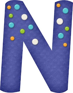 Alfabeto Azul con Círuclos de Colores.