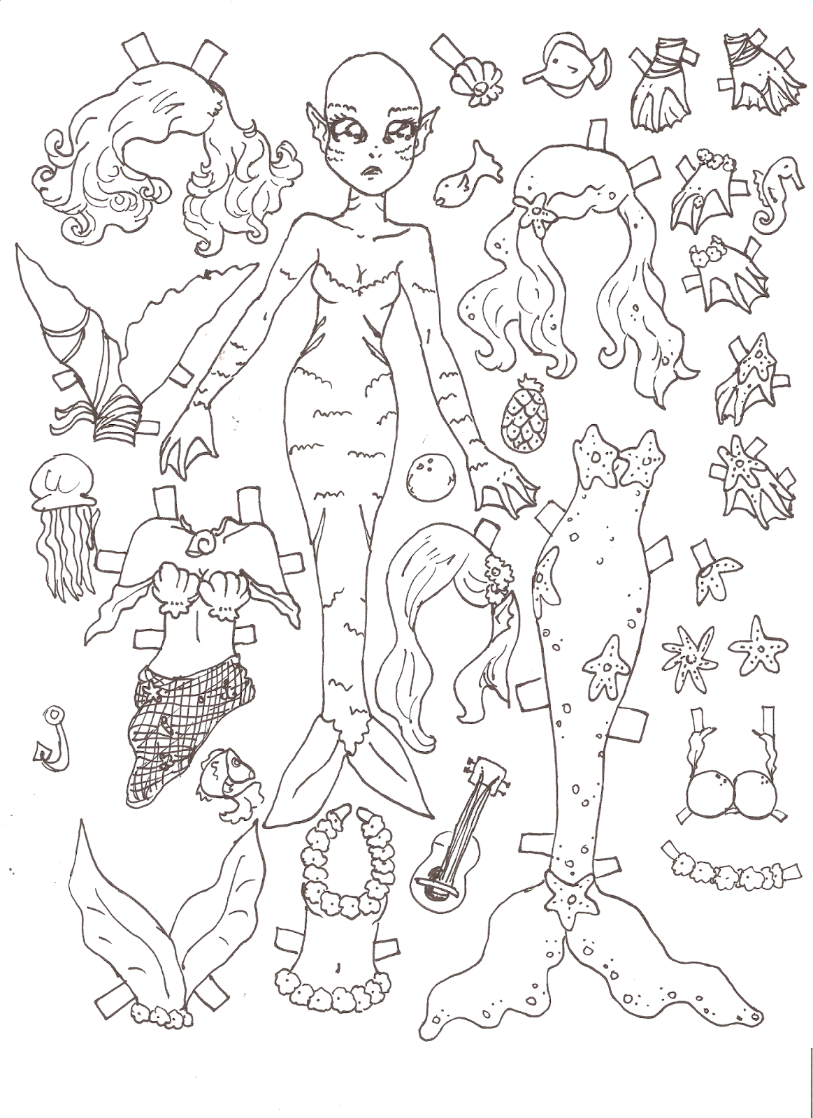mermaid-001-png-1163-1600-paper-dolls-paper-dolls-printable