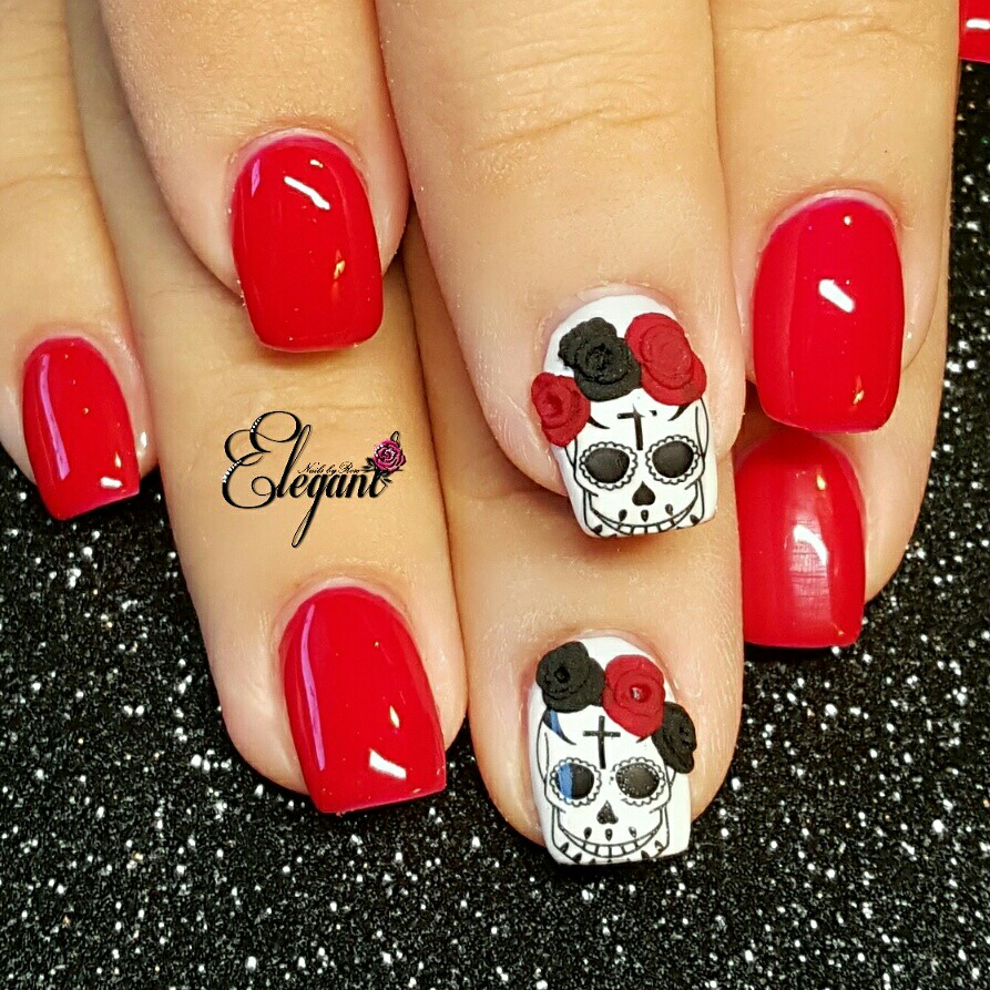 Red and black nail ideas!