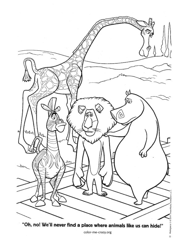 madagascar 3 coloring pages to print - photo #29