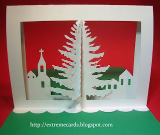 christmas tree pop up card
