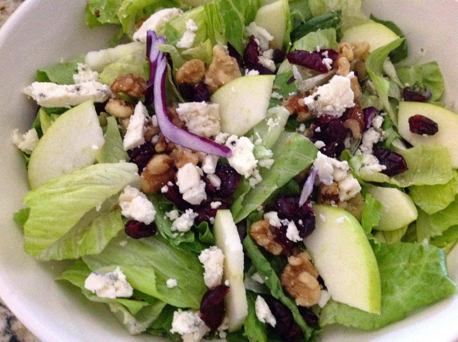 Dawn's Recipes Apple, Cranberry, Walnut and Blue Cheese Salad