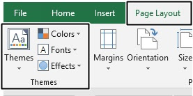 working with theme in Excel