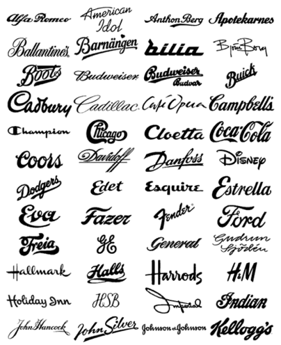 Paul Vickers : Design Thinking: Brilliant script based logotype collection