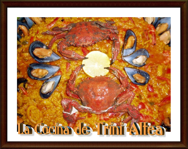 LA COCINA DE TRINI ALTEA PAELLA DE MARISCOS CON NECORAS