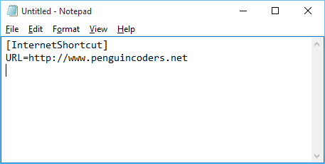 How to Make your own Internet Shortcut(.url) in Windows | The Penguin