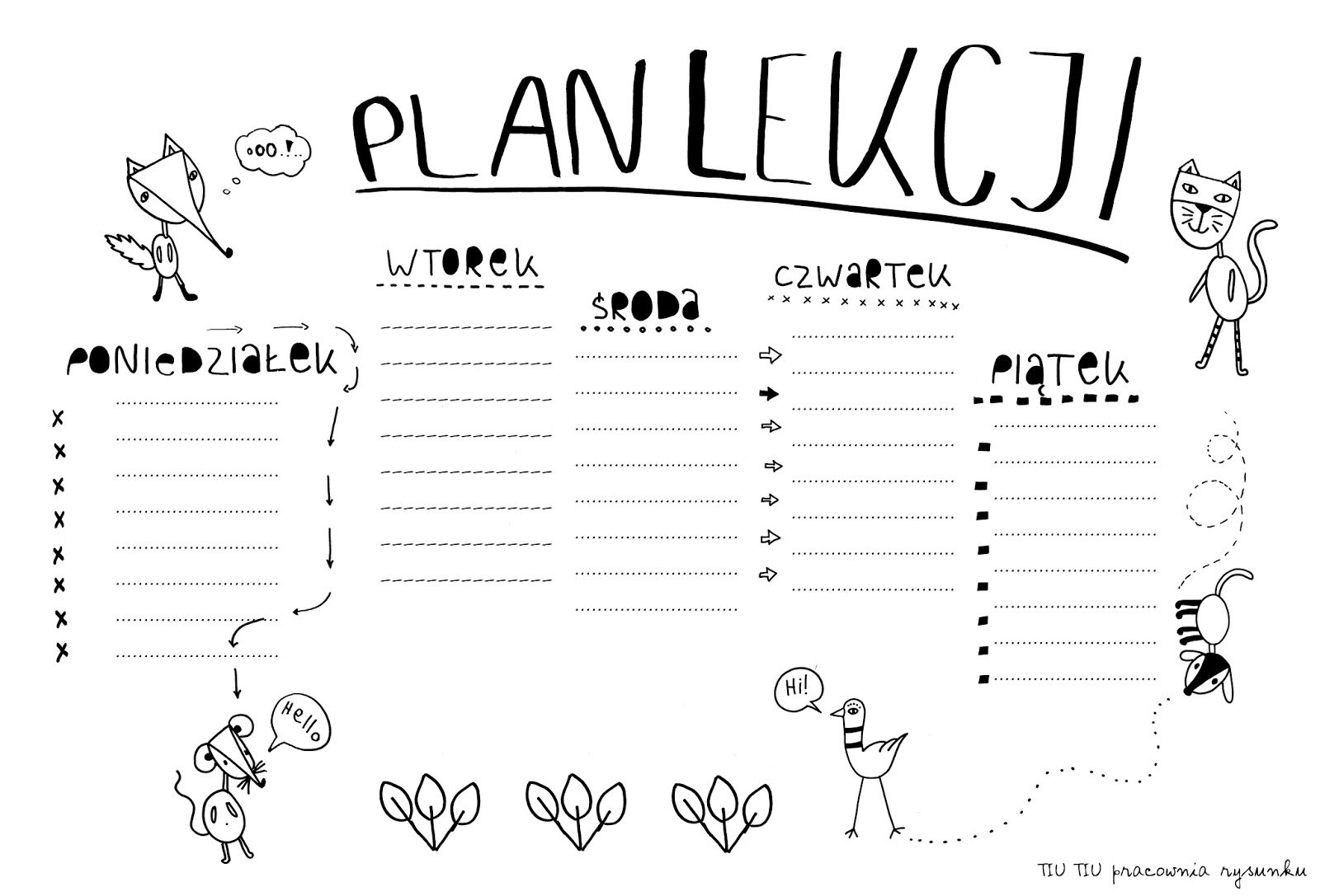 Plan Lekcji Nie Mam Stroju Na Wf - Sabinitta: DIY szkolne #2