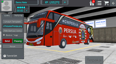 Livery BUSSID bus Persija