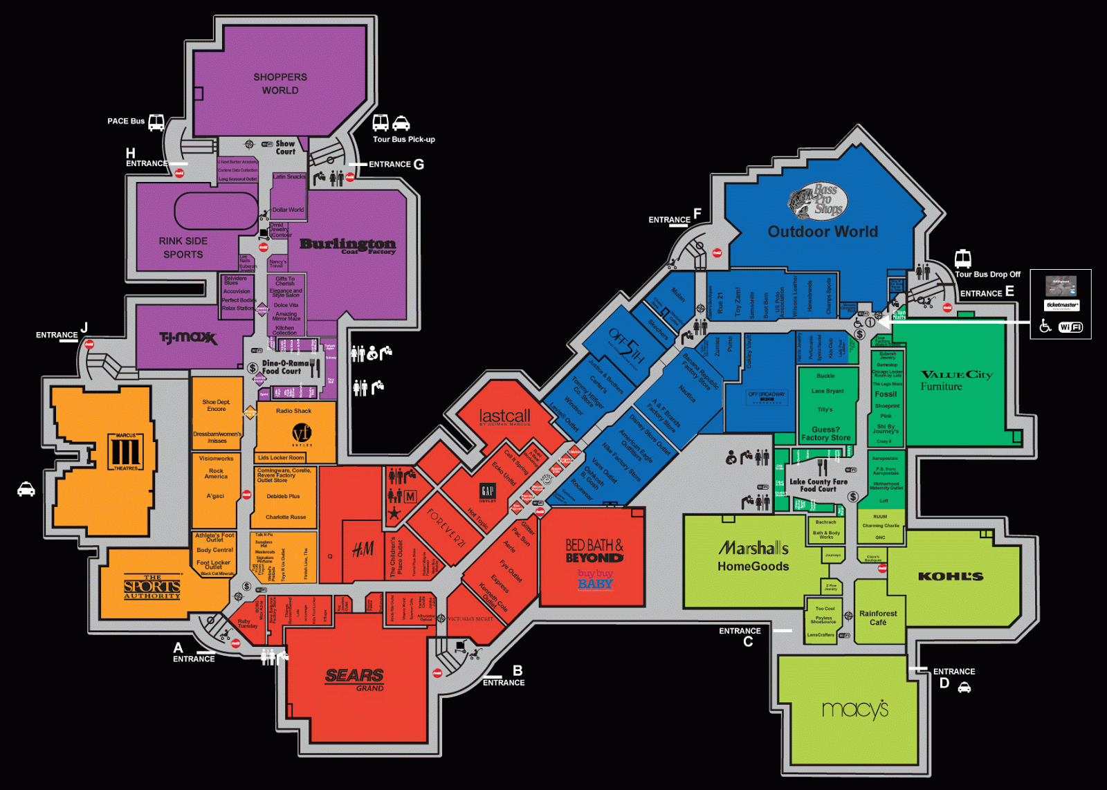 Does Katy Mills Mall have a directory map?